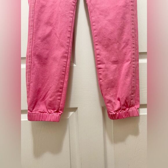 Risen Belle High Rise Hot Pink Jogger Jeans Elastic Cuffs Women’s 3/26 Trendy - Picture 7 of 15